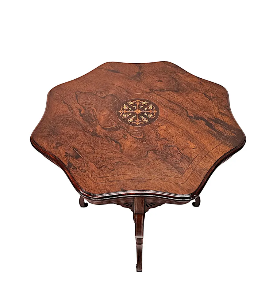 A Stunning Edwardian inlaid Occasional or Lamp Table