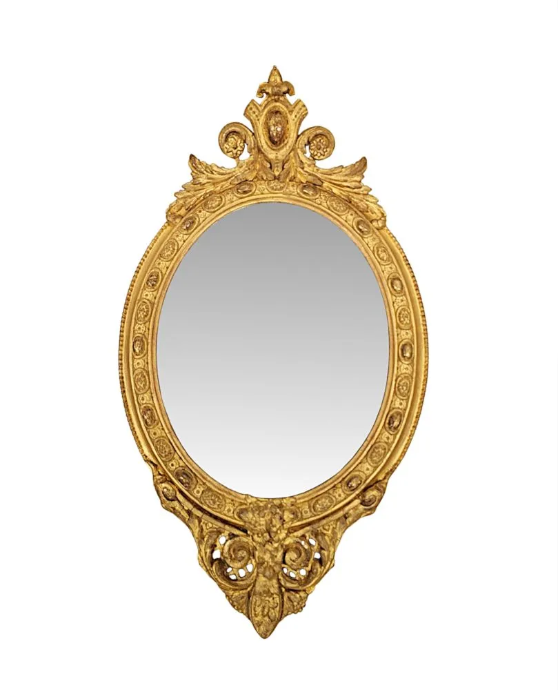 A Fabulous 19th Century Giltwood Pair of Neat Size Pier Mirrors