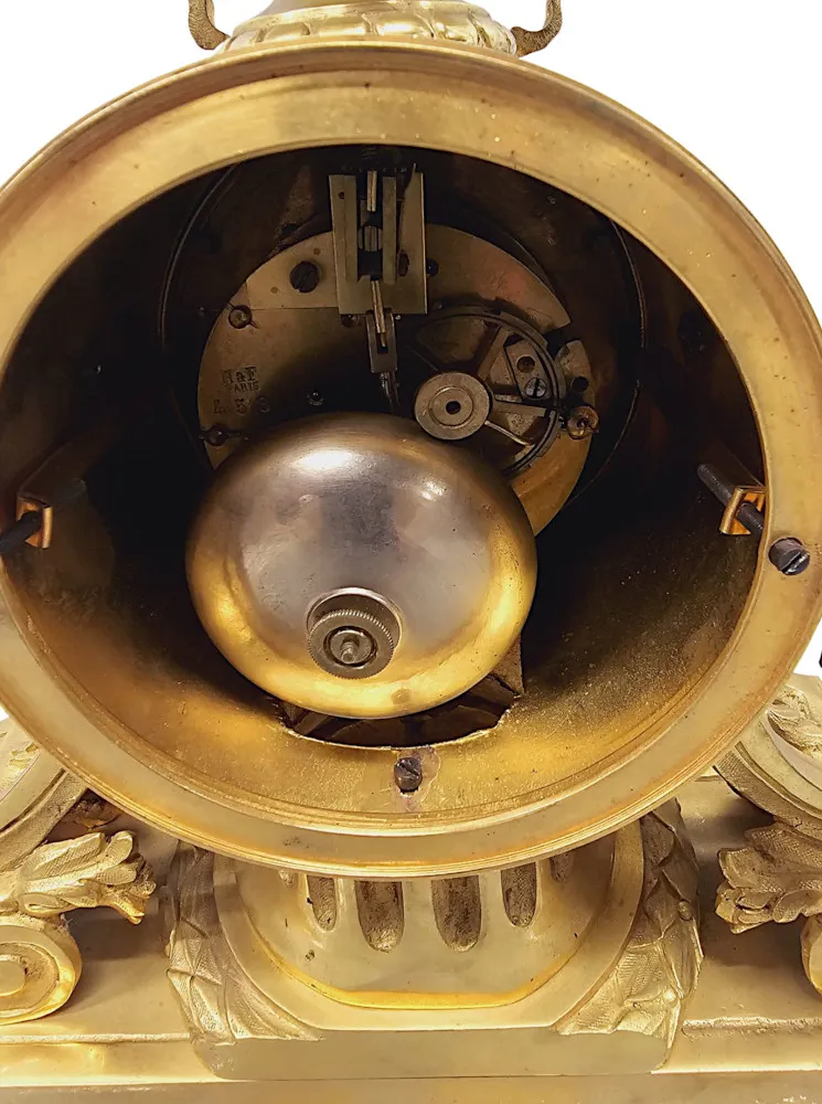 A Stunning 19th Century Gilt Bronze Mantle Clock By Richond of Paris 
