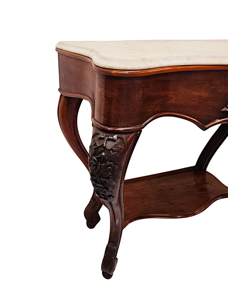 A Fabulous 19th Century Marble Top Console Table