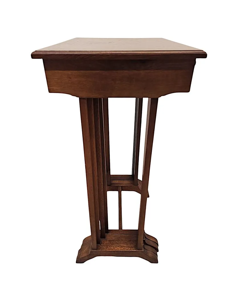 A Stunning Edwardian Inlaid Nest of Four Tables