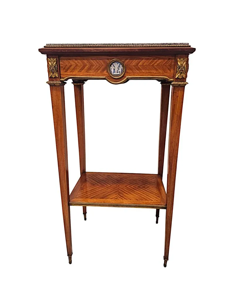 A Fabulous 19th Century Marble Top Ormolu Mounted Lamp Table
