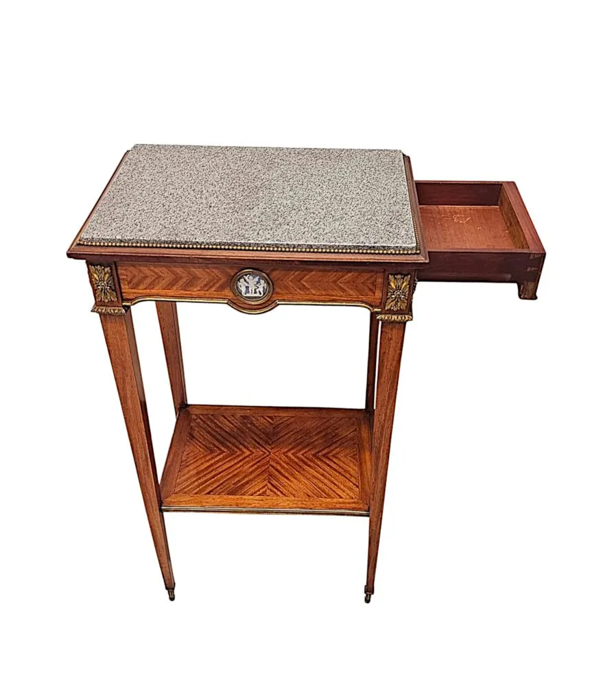 A Fabulous 19th Century Marble Top Ormolu Mounted Lamp Table