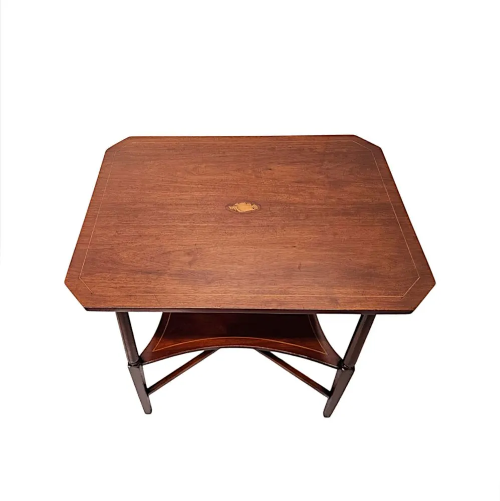  A Fabulous Edwardian Inlaid Occasional or Lamp Table