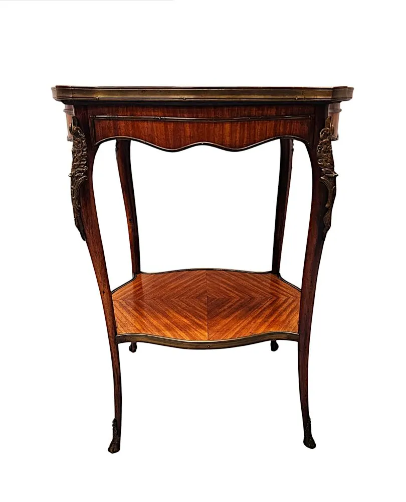 A Fabulous 19th Century Marble Top Occasional or Lamp Table With Ormolu Mounts