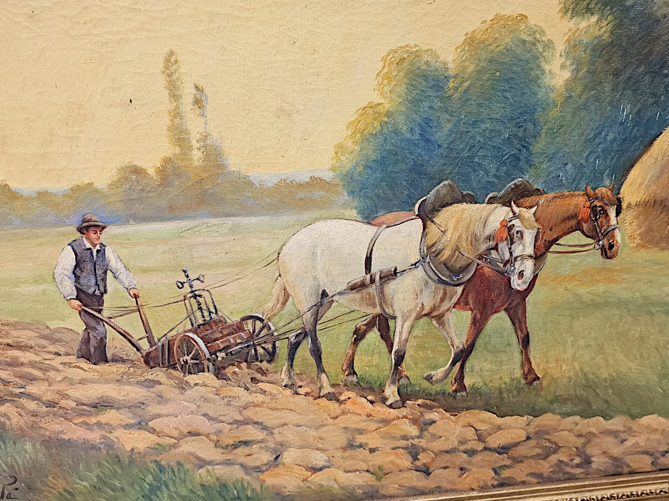 A Very Fine Large Early 20th Century Oil On Canvas Painting