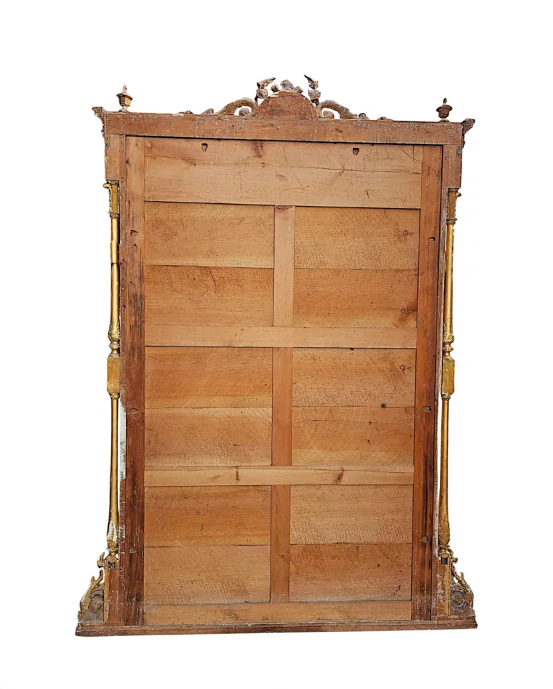  A Very Rare Massive 19th Century Giltwood Country House Overmantel Mirror 
