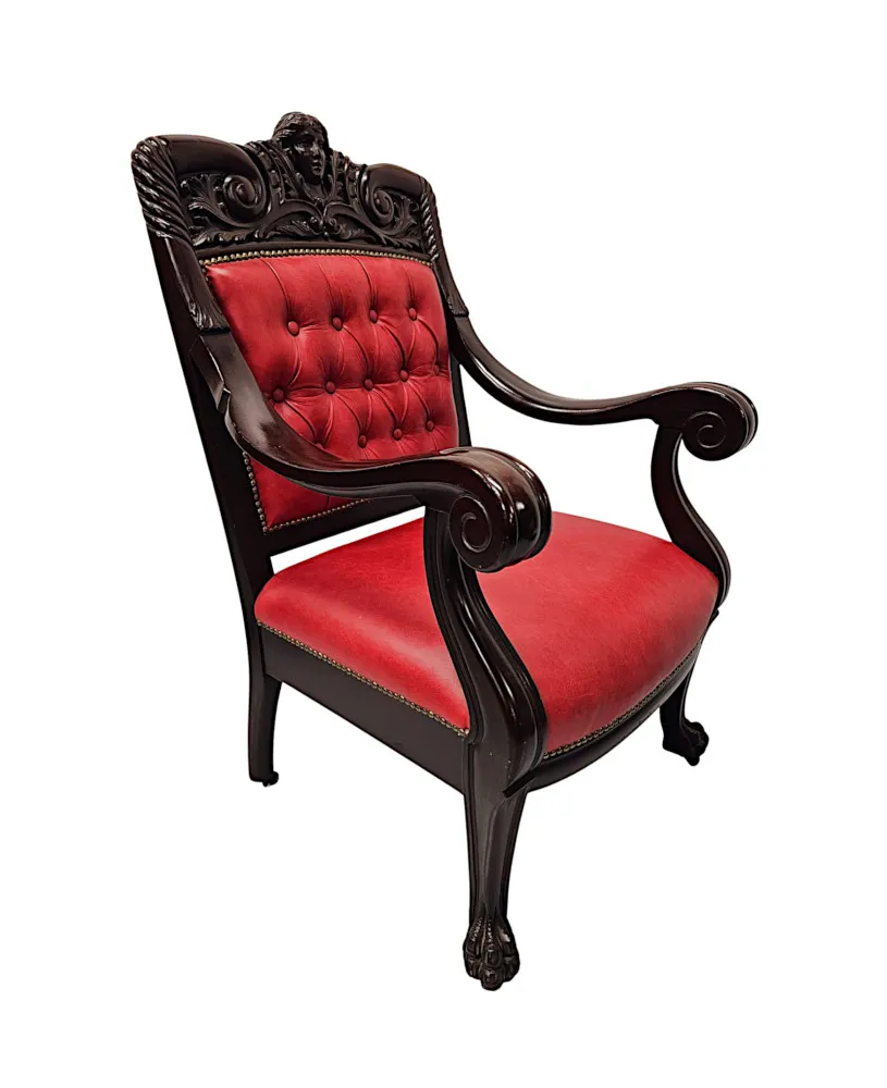  A Very Fine and Unusual Pair of 19th Century Country House Ladies and Gentlemans Armchairs