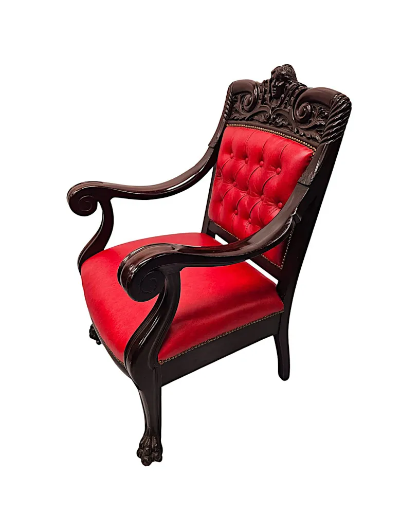  A Very Fine and Unusual Pair of 19th Century Country House Ladies and Gentlemans Armchairs