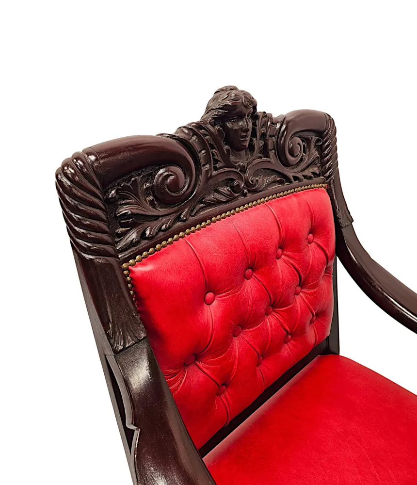  A Very Fine and Unusual Pair of 19th Century Country House Ladies and Gentlemans Armchairs