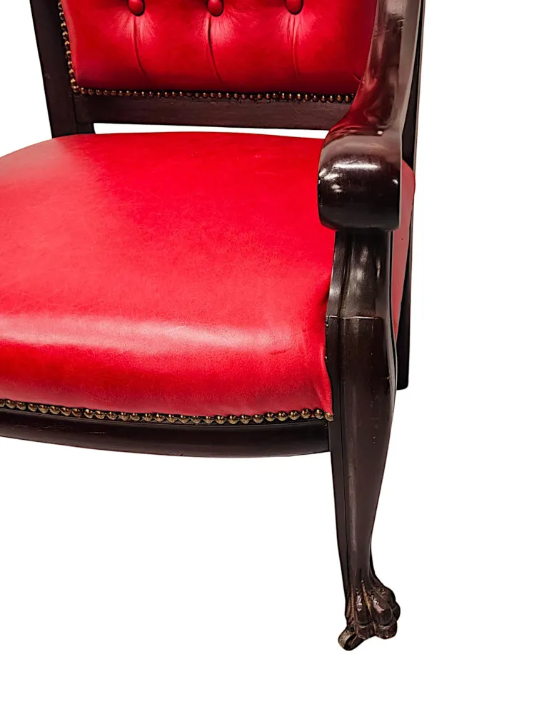  A Very Fine and Unusual Pair of 19th Century Country House Ladies and Gentlemans Armchairs