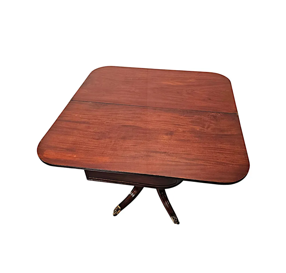 A Stunning Early 19th Century Regency Simple Design Turn Over Leaf Tea Table