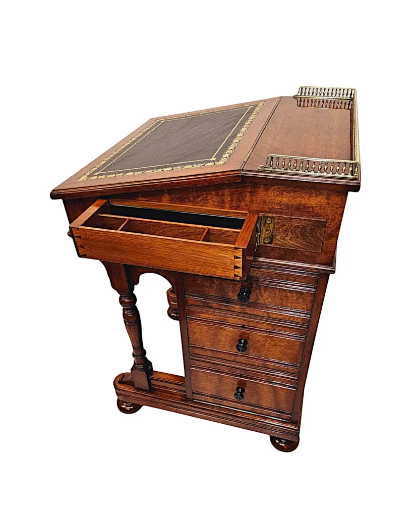A Very Fine Fully Restored 19th Century Davenport Stamped 'Gillows of Lancaster'