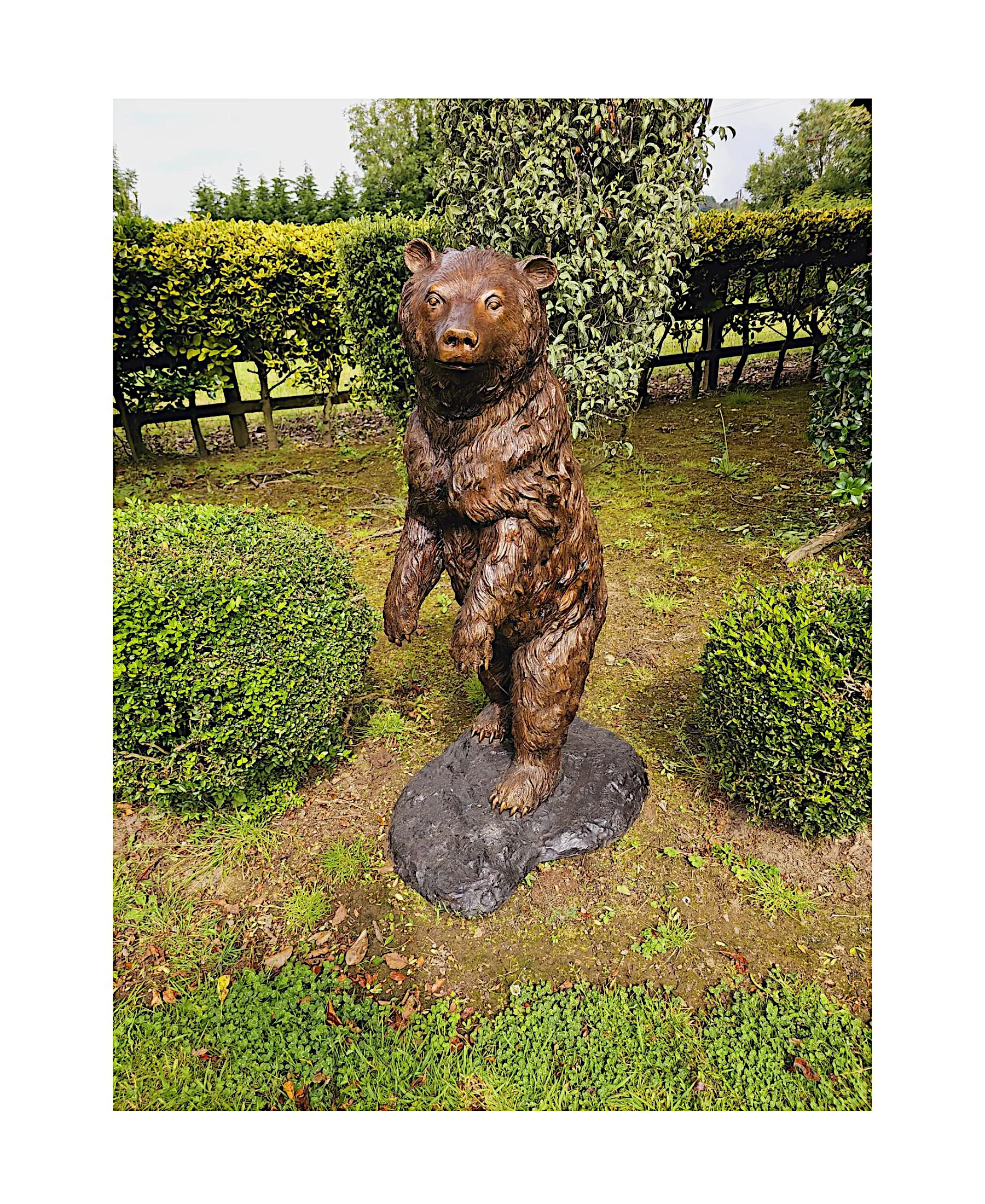  A Very Fine Bronze Animalier Garden Sculpture of a Bear
