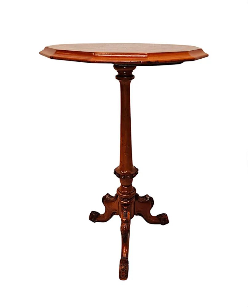 A Very Rare 19th Century Highly inlaid Occasional or Lamp Table Attributed to 'Gillows'