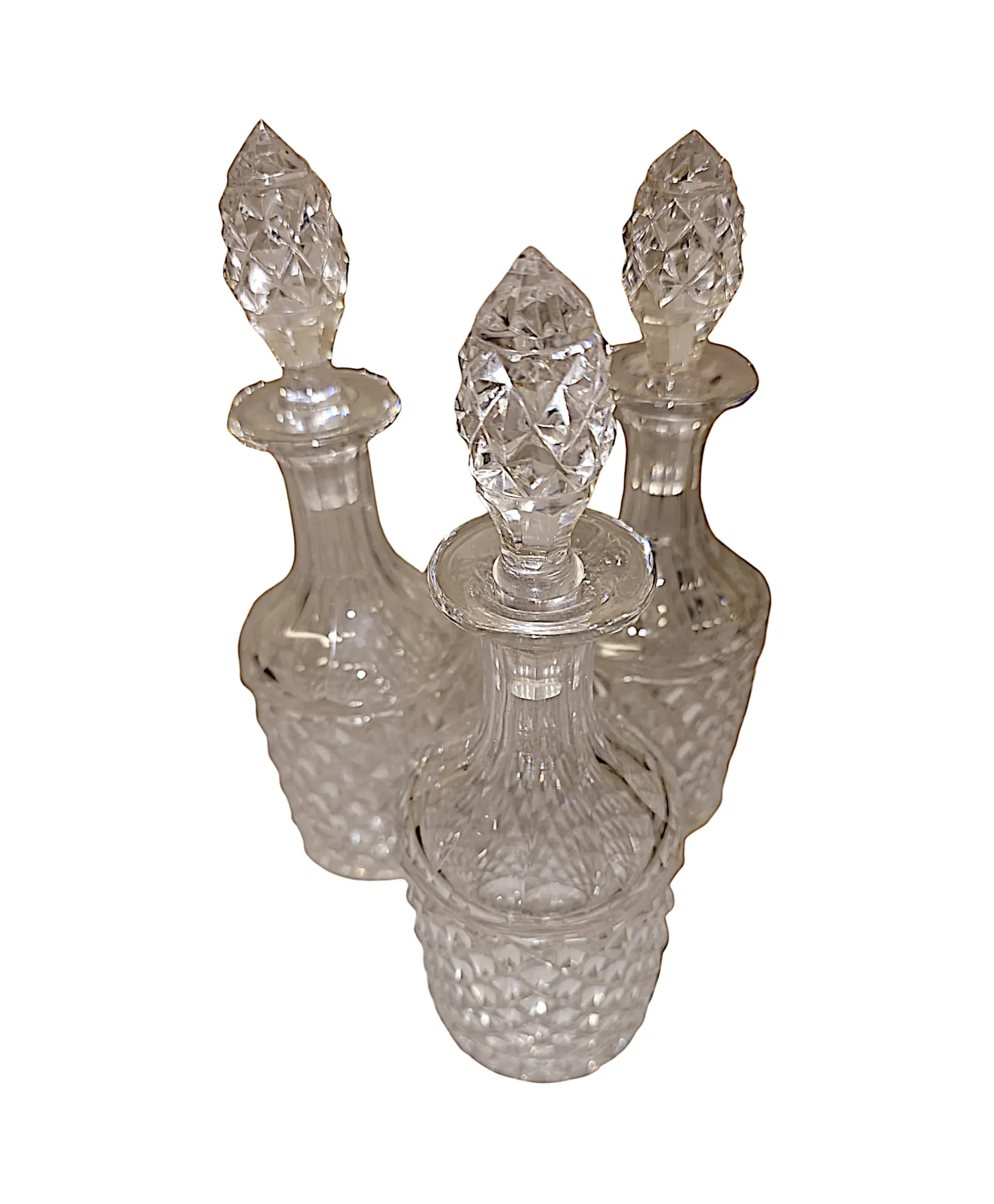 A Very Fine 19th Century French Ormolu and Cut Class Cave A Liqueur Tantalus Set