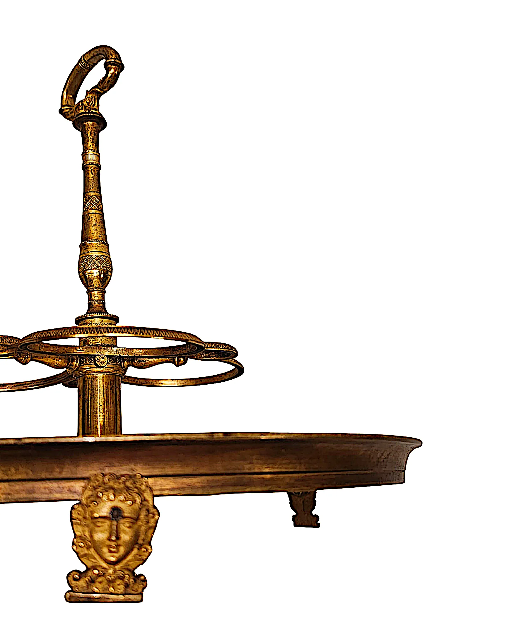 A Very Fine 19th Century French Ormolu and Cut Class Cave A Liqueur Tantalus Set