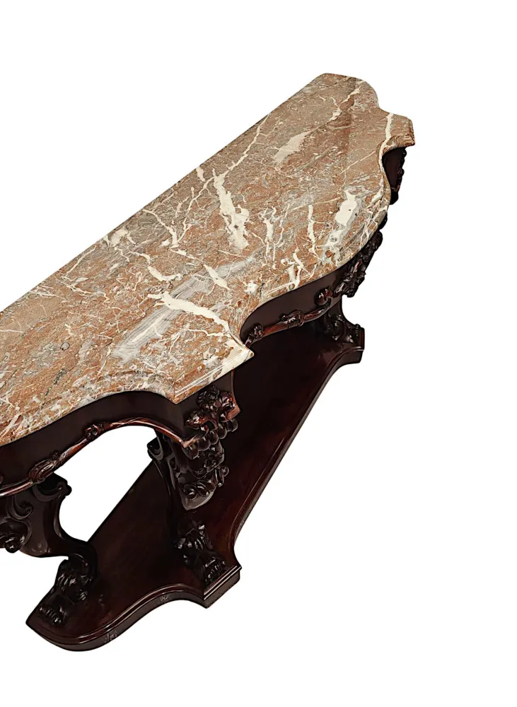 A Stunning Large 19th Century Marble Top Console Table
