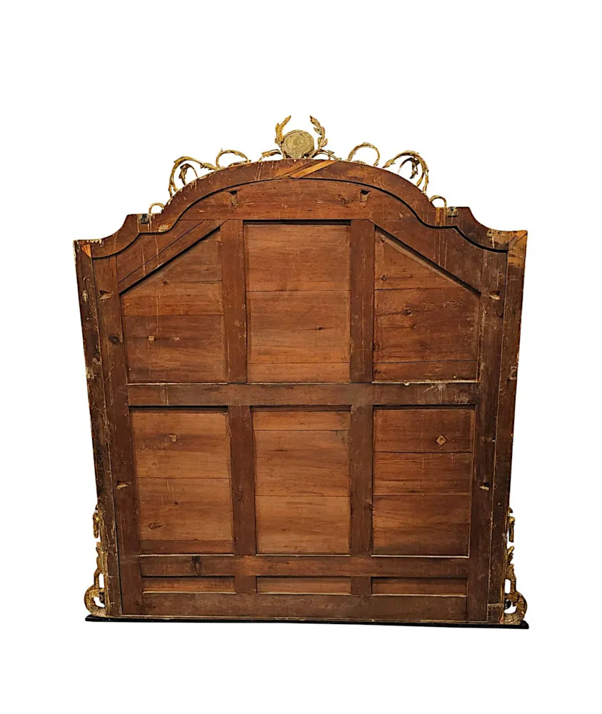 A Very Rare Large Size 19th Century Giltwood Overmantel Mirror