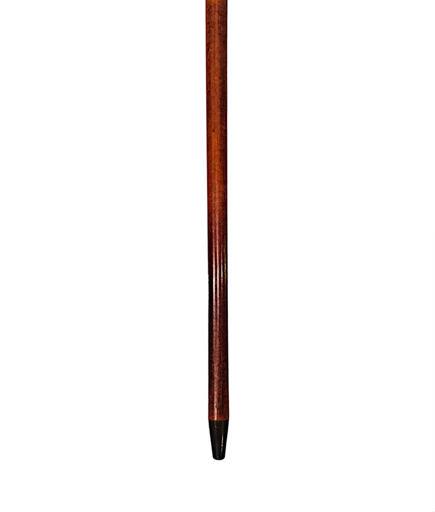 A Very Rare 19th Century Gadget Walking Cane with a Whistle Built Into The Handle