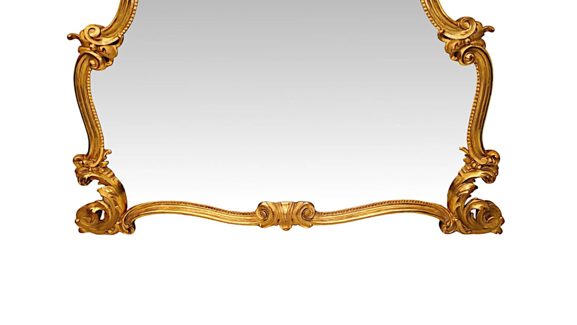 A Very Rare Pair of 19th Century Italian Giltwood Overmantel or Pier Mirrors