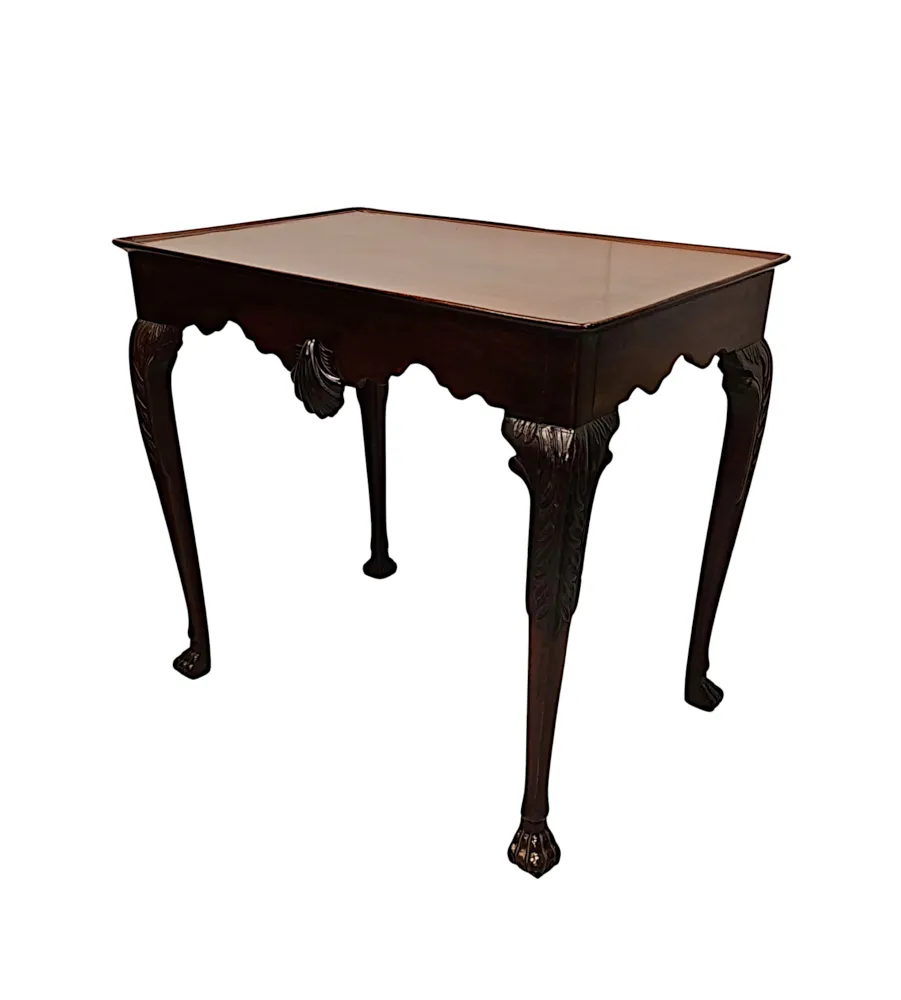 A Very Fine 19th Century Irish Silver Table in the Georgian Manner