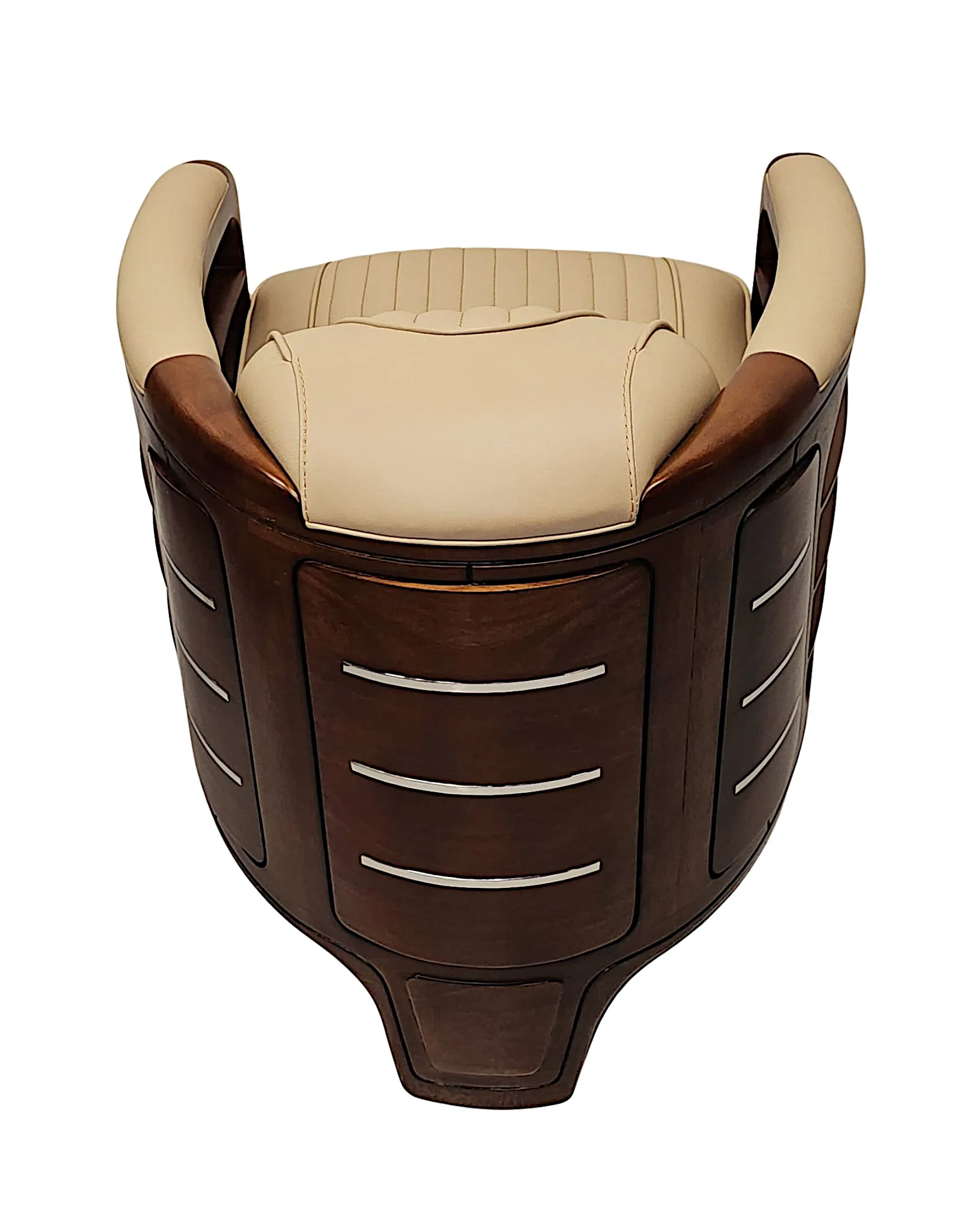  A Very Fine Art Deco Design Leather and Walnut Armchair