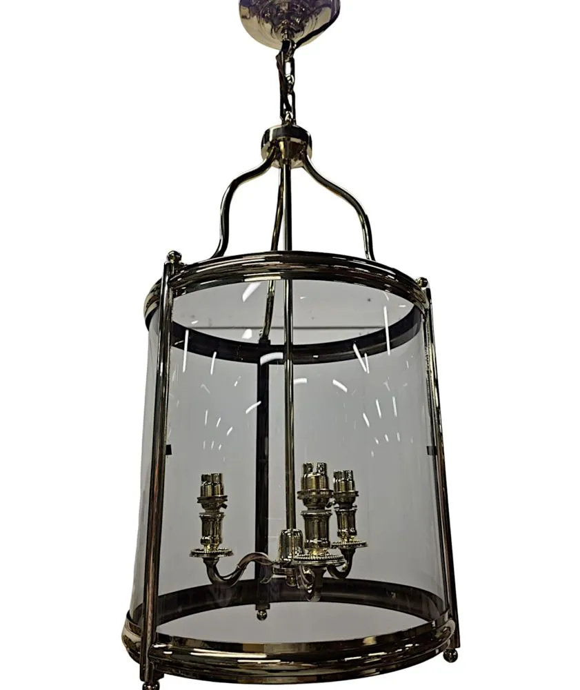 A Gorgeous Mid 20th Century Simple Design Brass Lantern