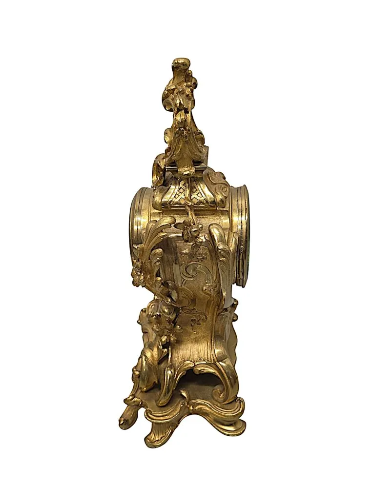  A Fabulous 19th Century Gilt Bronze French Clock Garniture Set