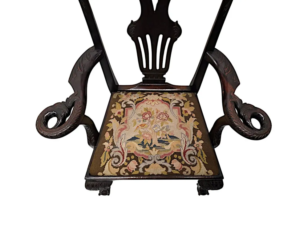  A Very Rare Irish 19th Century Armchair Attributed to 'Butlers' of Dublin