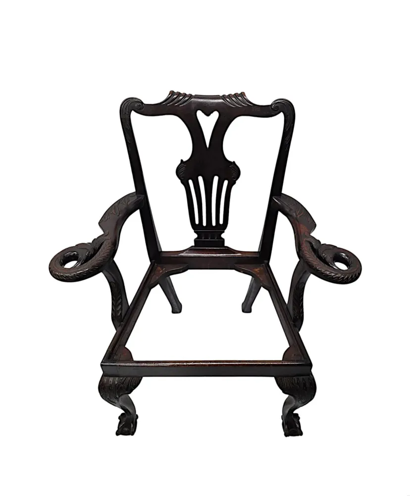  A Very Rare Irish 19th Century Armchair Attributed to 'Butlers' of Dublin