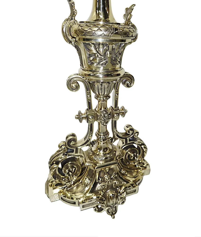  A Very Rare Large 19th Century French Bronze Clock Garniture Set Fully Restored and Polished