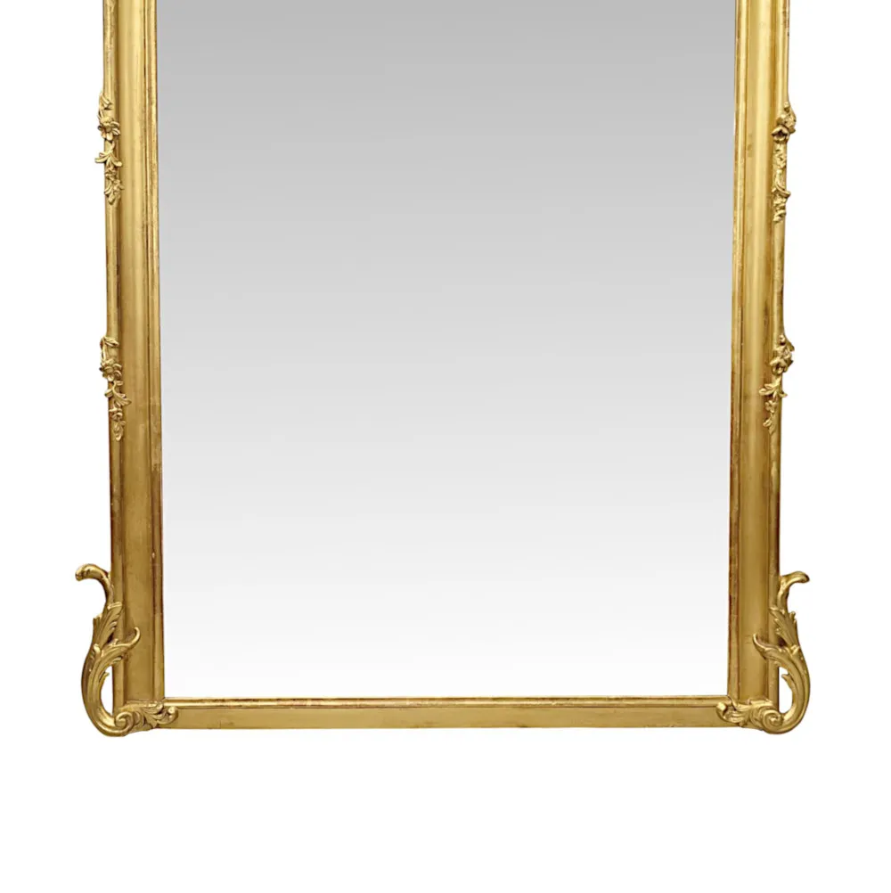 A Stunning 19th Century Giltwood Hall or Overmantel Mirror