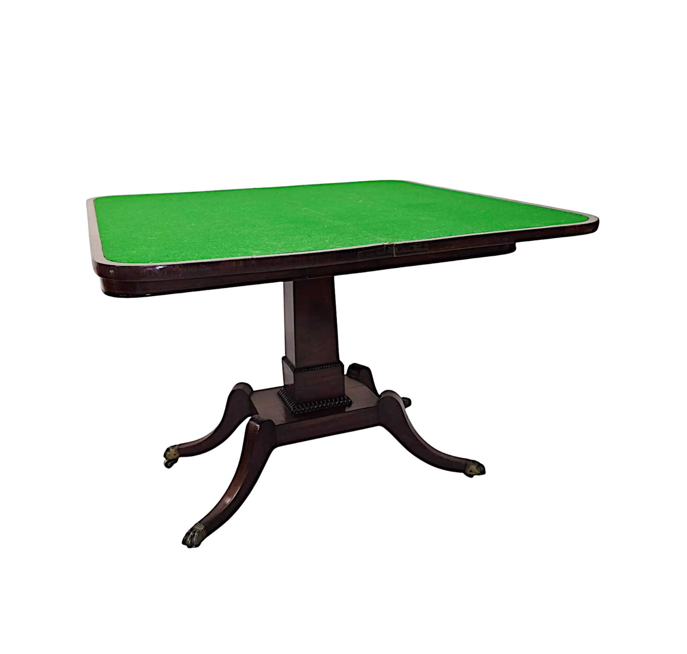 A  Stunning Early 19th Century Regency Cross Banded Turn Over Leaf Card Table