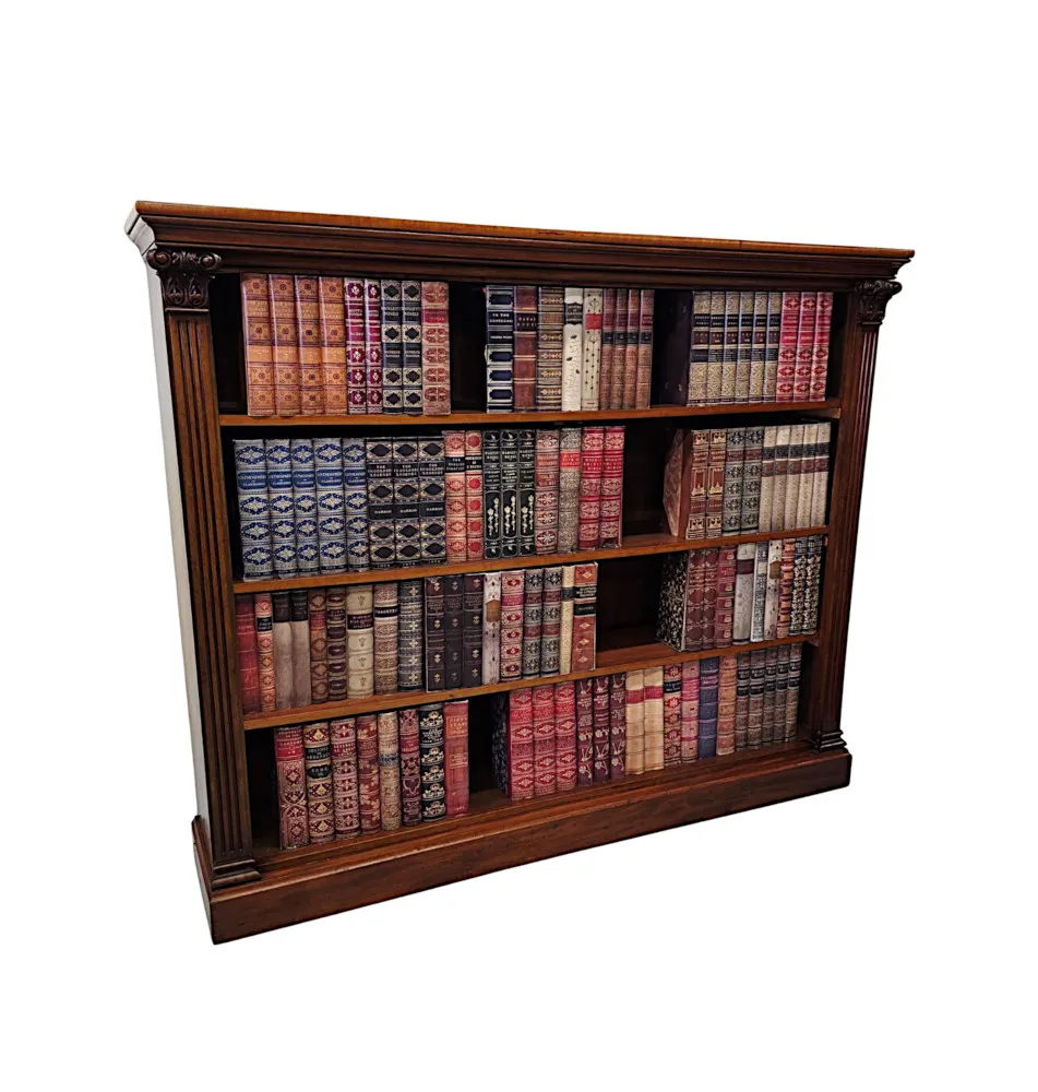  A Very Rare Early 19th Century William IV Large Open Bookcase
