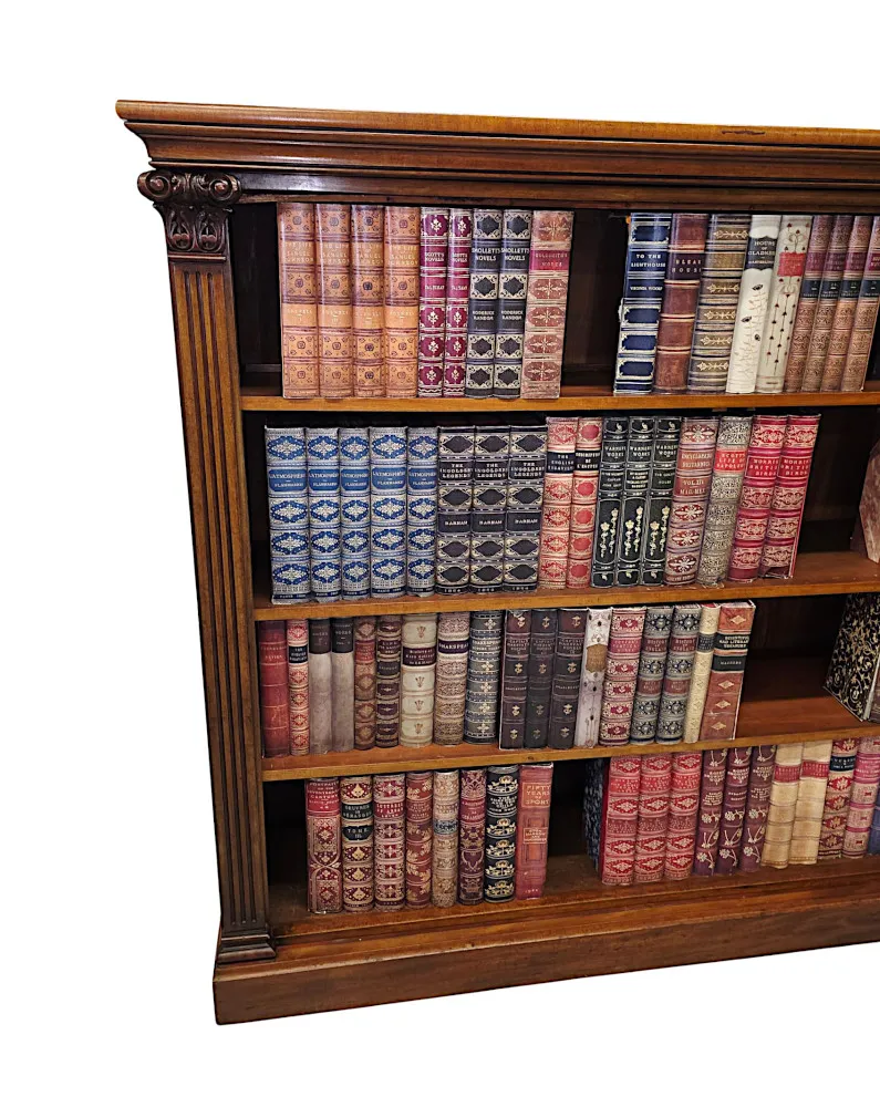  A Very Rare Early 19th Century William IV Large Open Bookcase