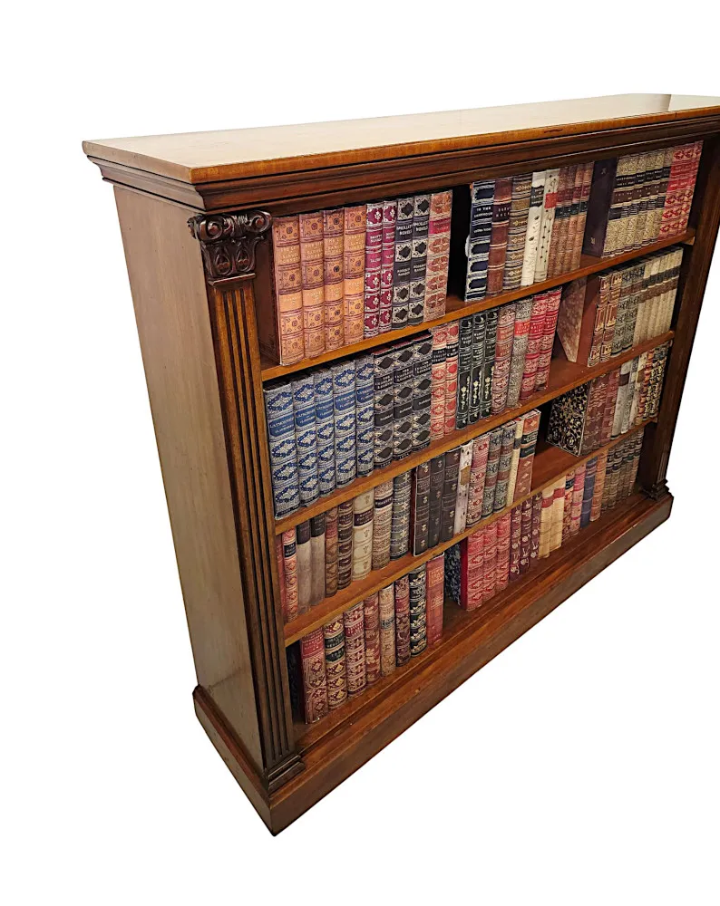  A Very Rare Early 19th Century William IV Large Open Bookcase