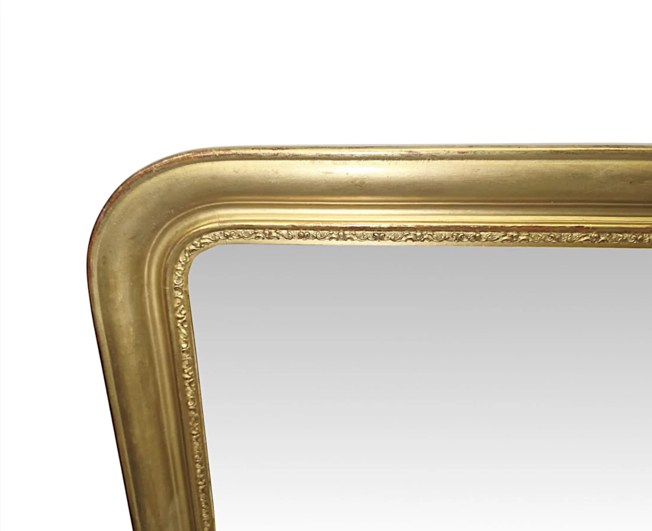 A Very Rare Pair of 19th Century Elegantly Simple Giltwood Mirrors