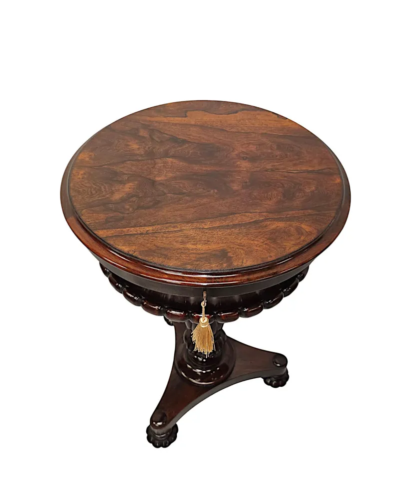 A Very Rare Irish William IV Tea Poy Attributed To 'Strahan' of Dublin
