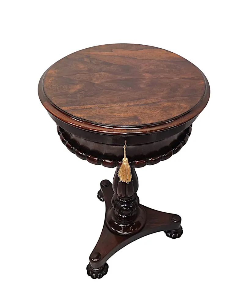 A Very Rare Irish William IV Tea Poy Attributed To 'Strahan' of Dublin