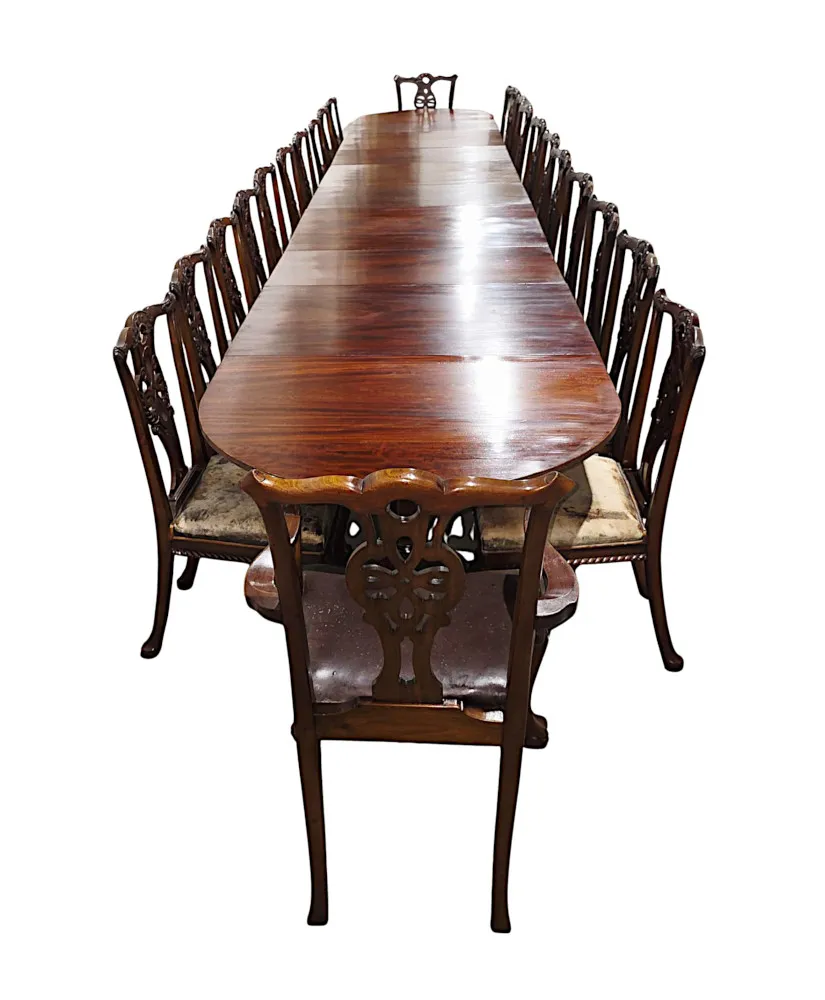A Very Rare 19th Century Irish Harlequin Set of Twenty Four Dining Chairs Attributed to 'Butlers' of Dublin
