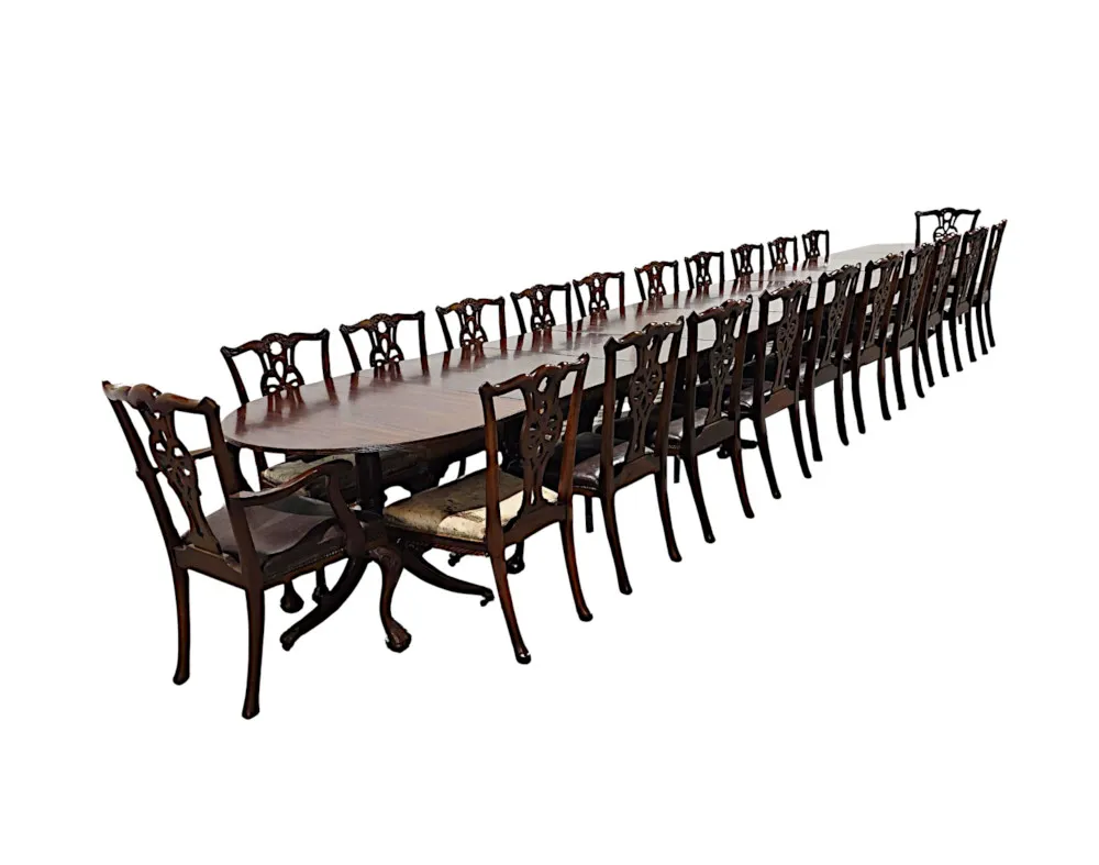 A Very Rare 19th Century Irish Harlequin Set of Twenty Four Dining Chairs Attributed to 'Butlers' of Dublin