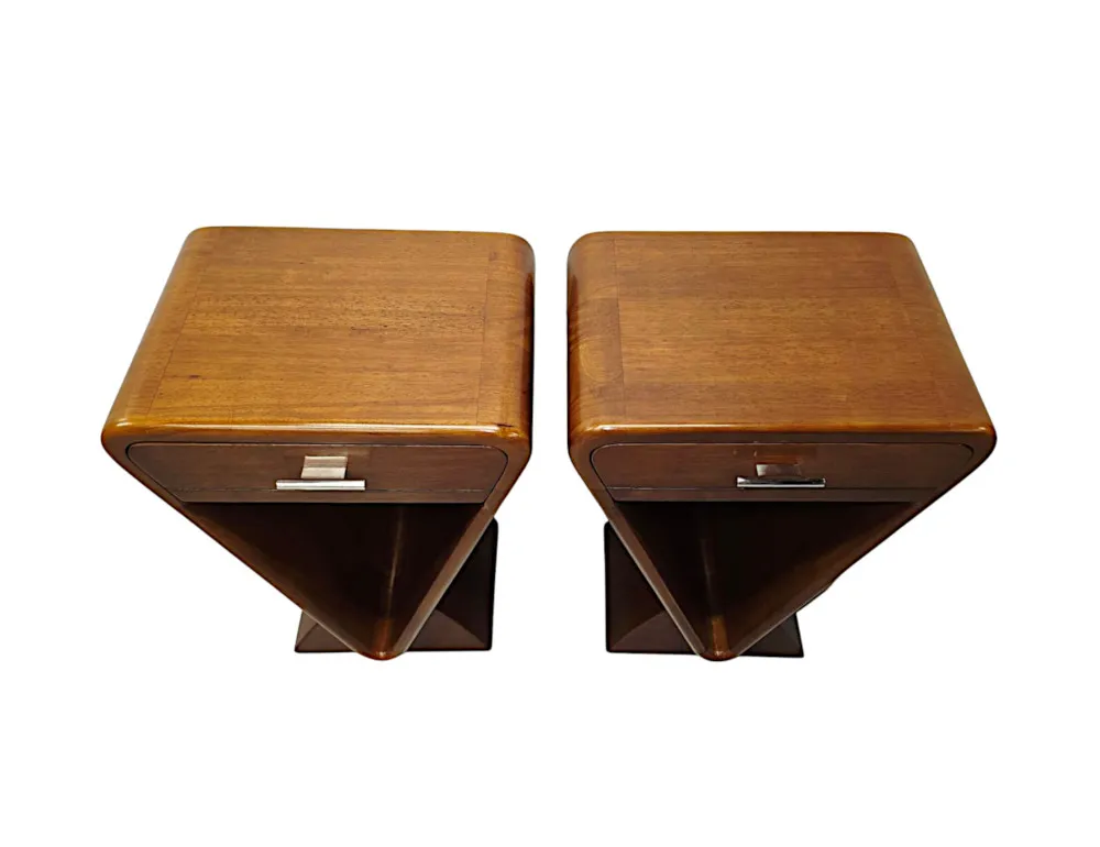 A Fabulous Pair of Art Deco Style Bedside or Side Tables