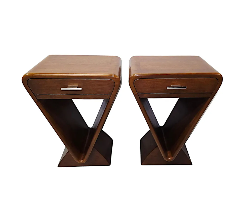 A Fabulous Pair of Art Deco Style Bedside or Side Tables
