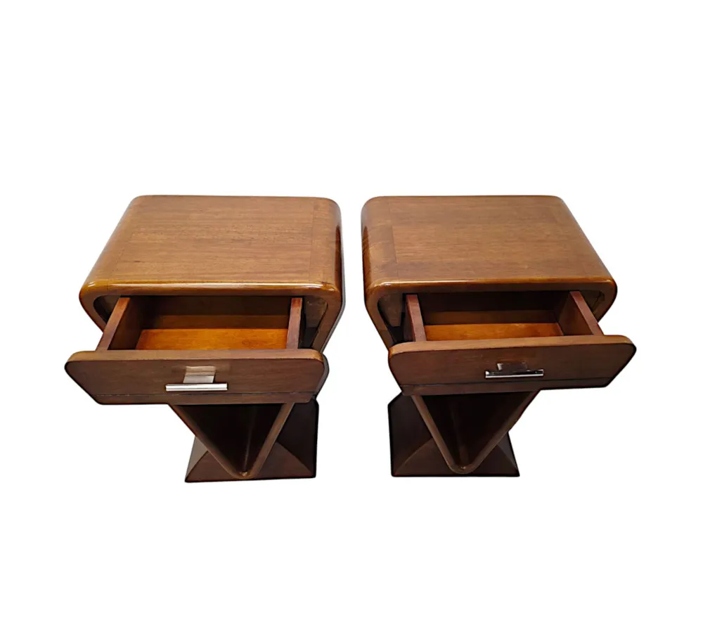 A Fabulous Pair of Art Deco Style Bedside or Side Tables