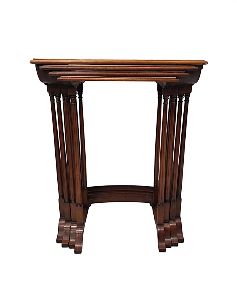 A Very Rare Edwardian Inlaid Satinwood Nest of Four tables 