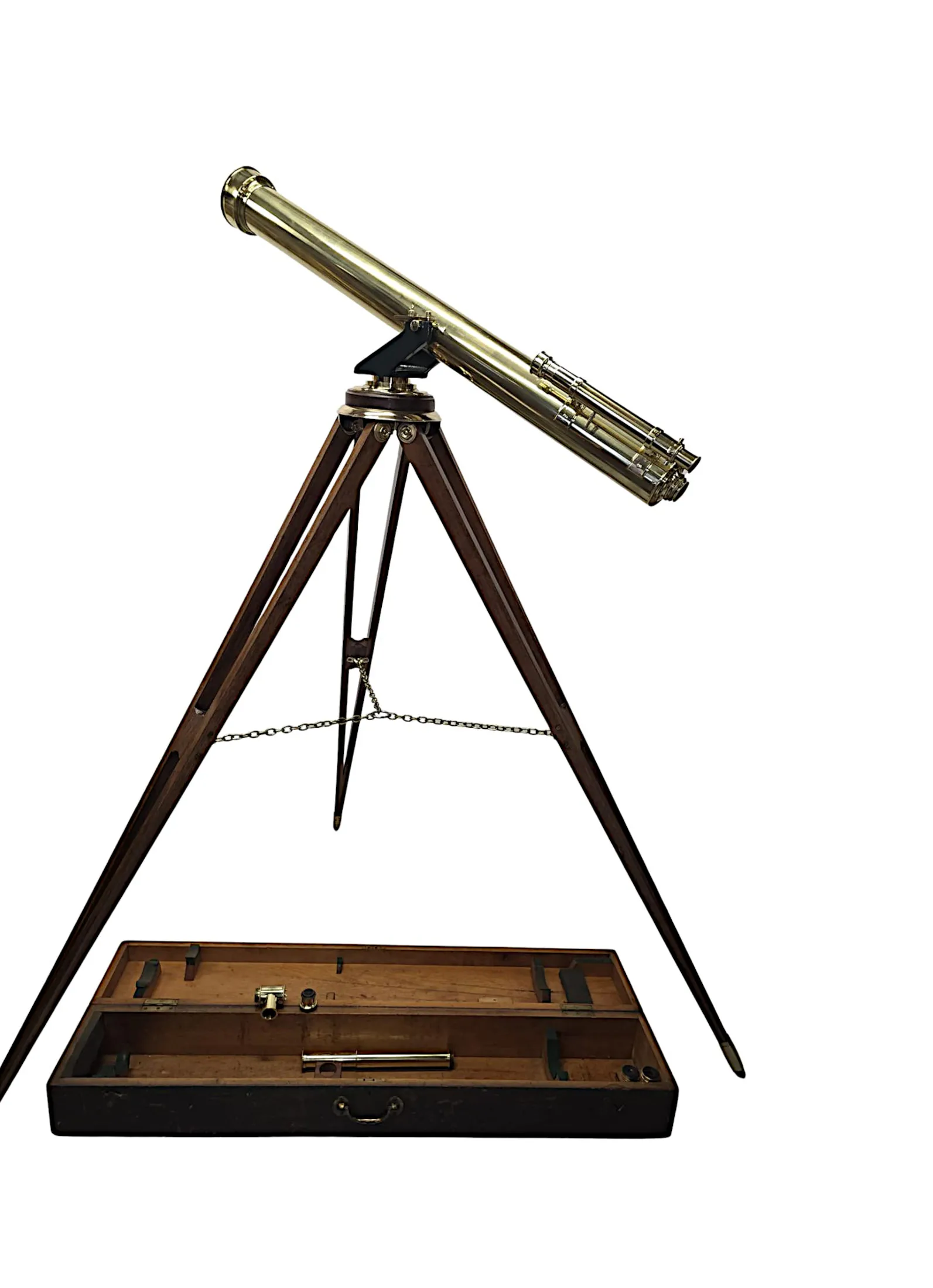 A Very Rare 19th Century Four Inch Diameter Telescope by 'Steward of London'