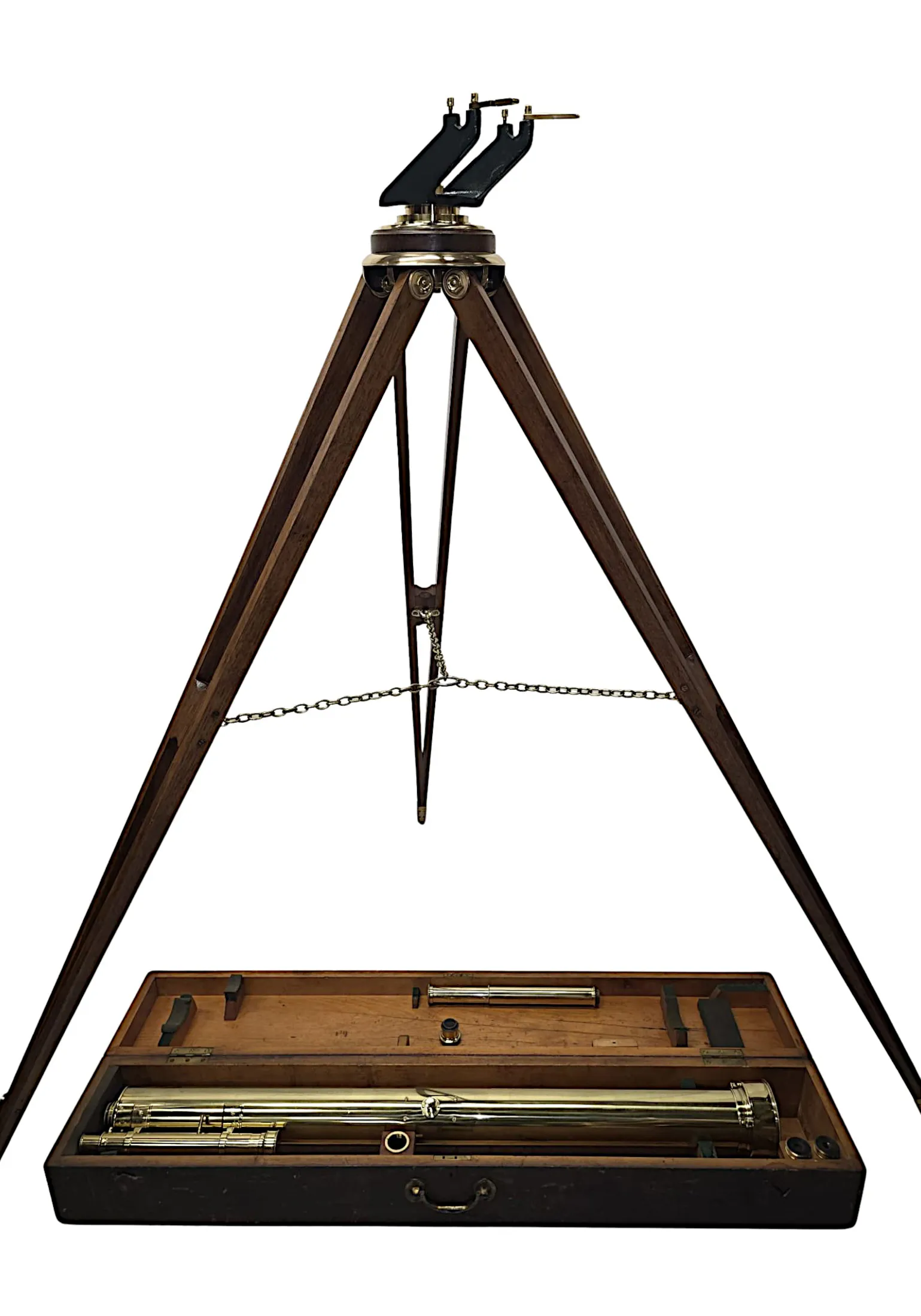 A Very Rare 19th Century Four Inch Diameter Telescope by 'Steward of London'