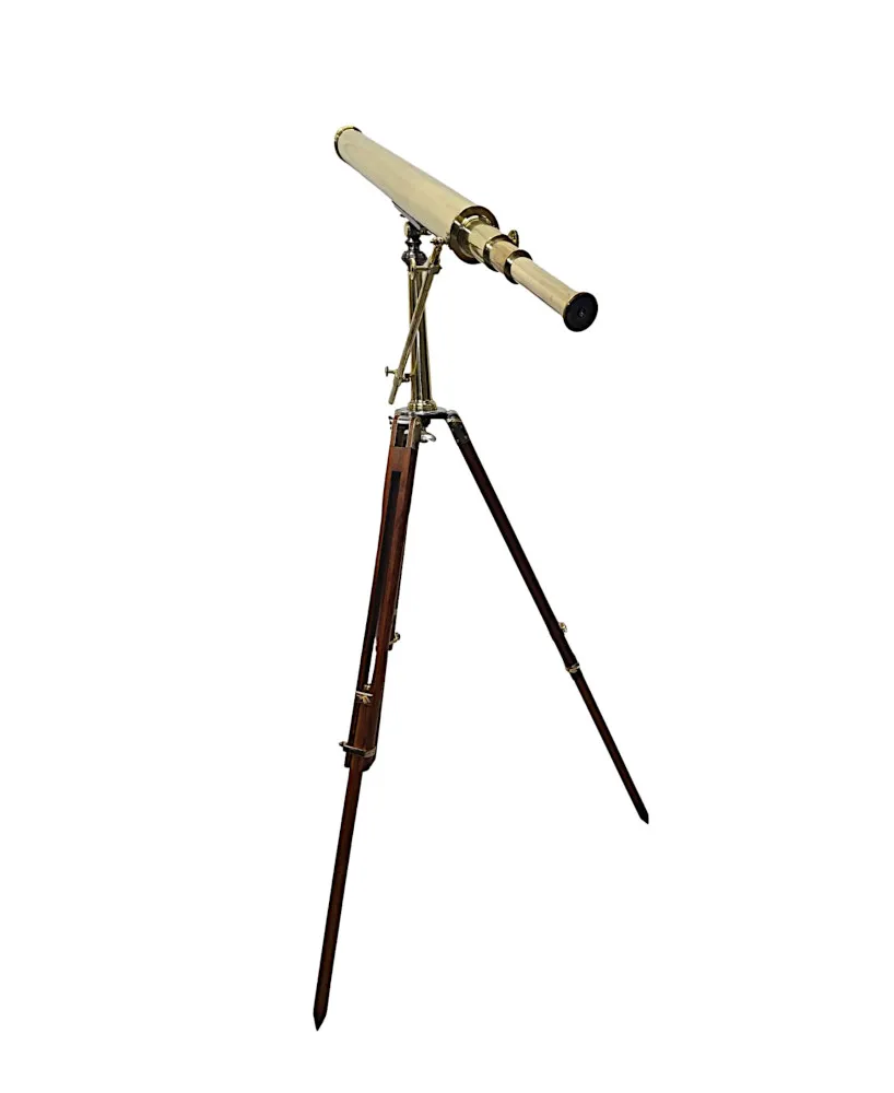 A Fabulous Early 20th Century Brass Telescope by Clarkson, London 