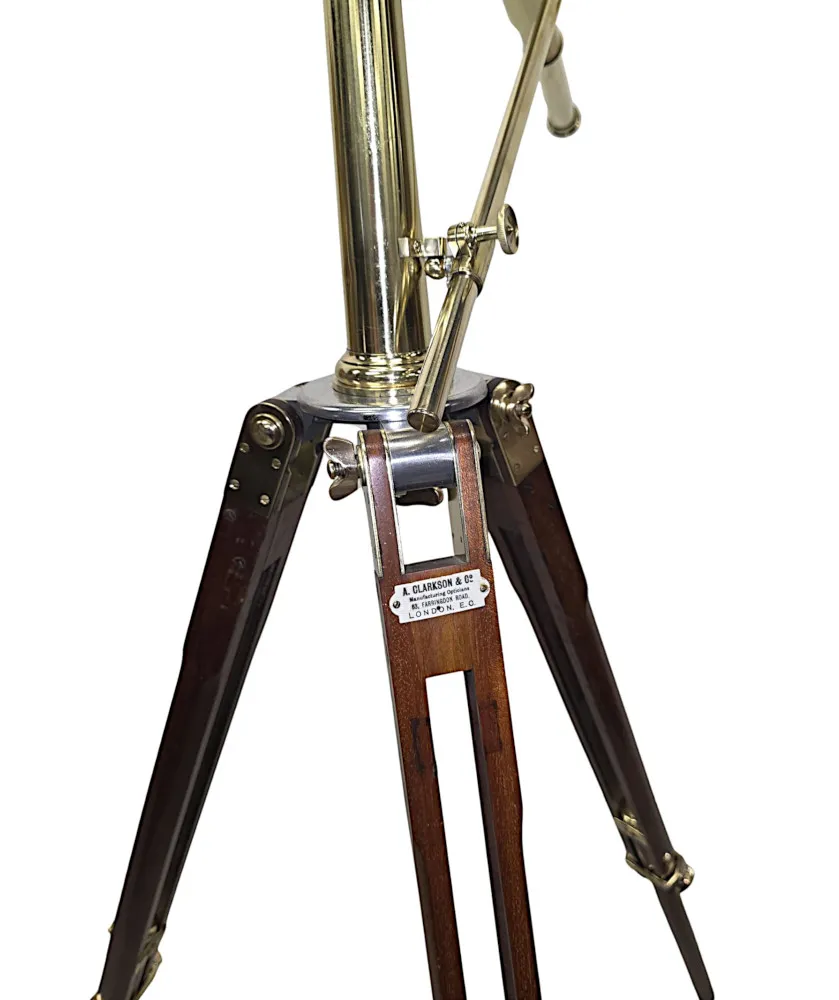 A Fabulous Early 20th Century Brass Telescope by Clarkson, London 